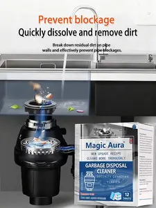 Garbage Disposal Cleaner Tablets – 24 Count, 2-in-1 Deodorizer & Maintenance, Powerful Foaming Deep Clean, Fresh Lemon Scent, Septic Safe