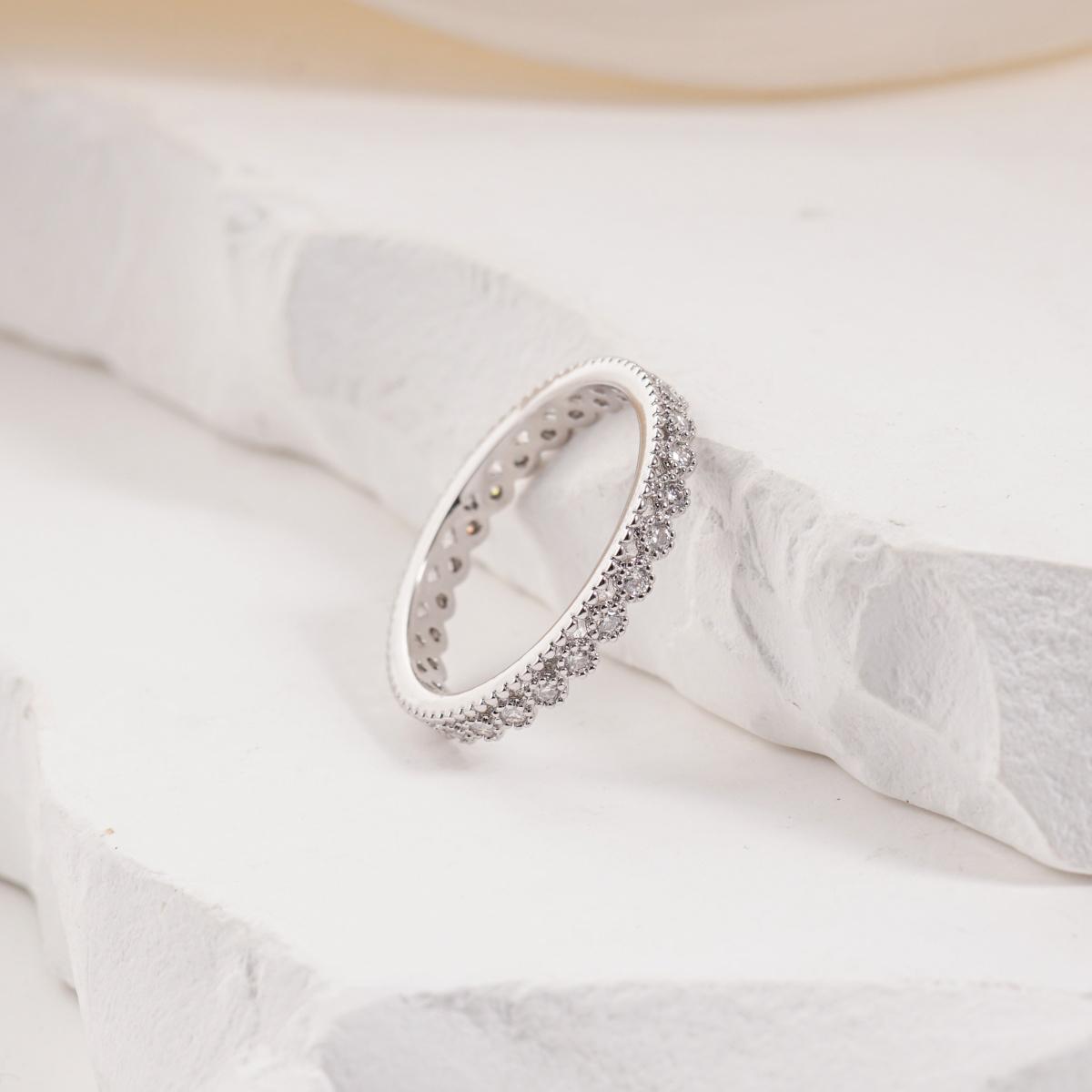 Eternity Love Band Ring Round Cut VVS Synthetic Moissanite Ring Jewelry Silver-plated Band Perfect Birthday Engagement Wedding Anniversary Christmas Valentine's Day Gift Eternity Love Band Ring Round Cut VVS Synthetic Moissanite Ring Jewelry Silver-plated Band Perfect Birthday Engagement Wedding Anniversary Christmas Valentine's Day Gift