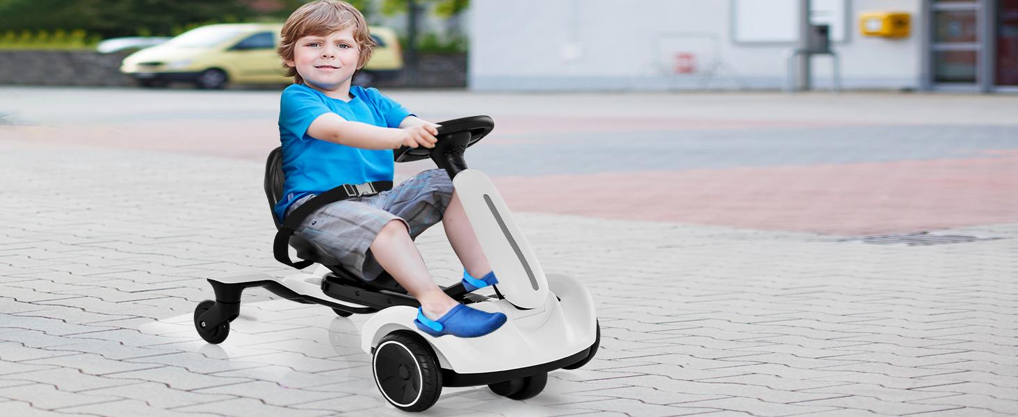 Costzon Ride on Drift Car, 6V Electric Ride-On Toy W/360-Degree Spin, 2-Position Adjustable Seat Up & Down/Front to Back, 2.6-3 MPH Max Speed, Horn & Engine, Drifting Go Kart for Kids 3+ Costzon Ride on Drift Car, 6V Electric Ride-On Toy W/360-Degree Spin, 2-Position Adjustable Seat Up & Down/Front to Back, 2.6-3 MPH Max Speed, Horn & Engine, Drifting Go Kart for Kids 3+