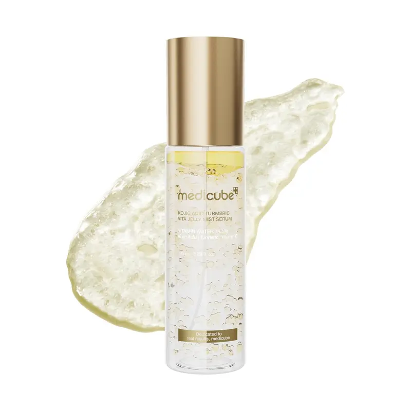[Official Medicube Partner] Kojic Acid Turmeric Vita Jelly Mist Serum 100ml - 2-in-1 Daily Facial Spray and Serum | With Vitamin C, Turmeric, Panthenol for Hydrating, Calming Care