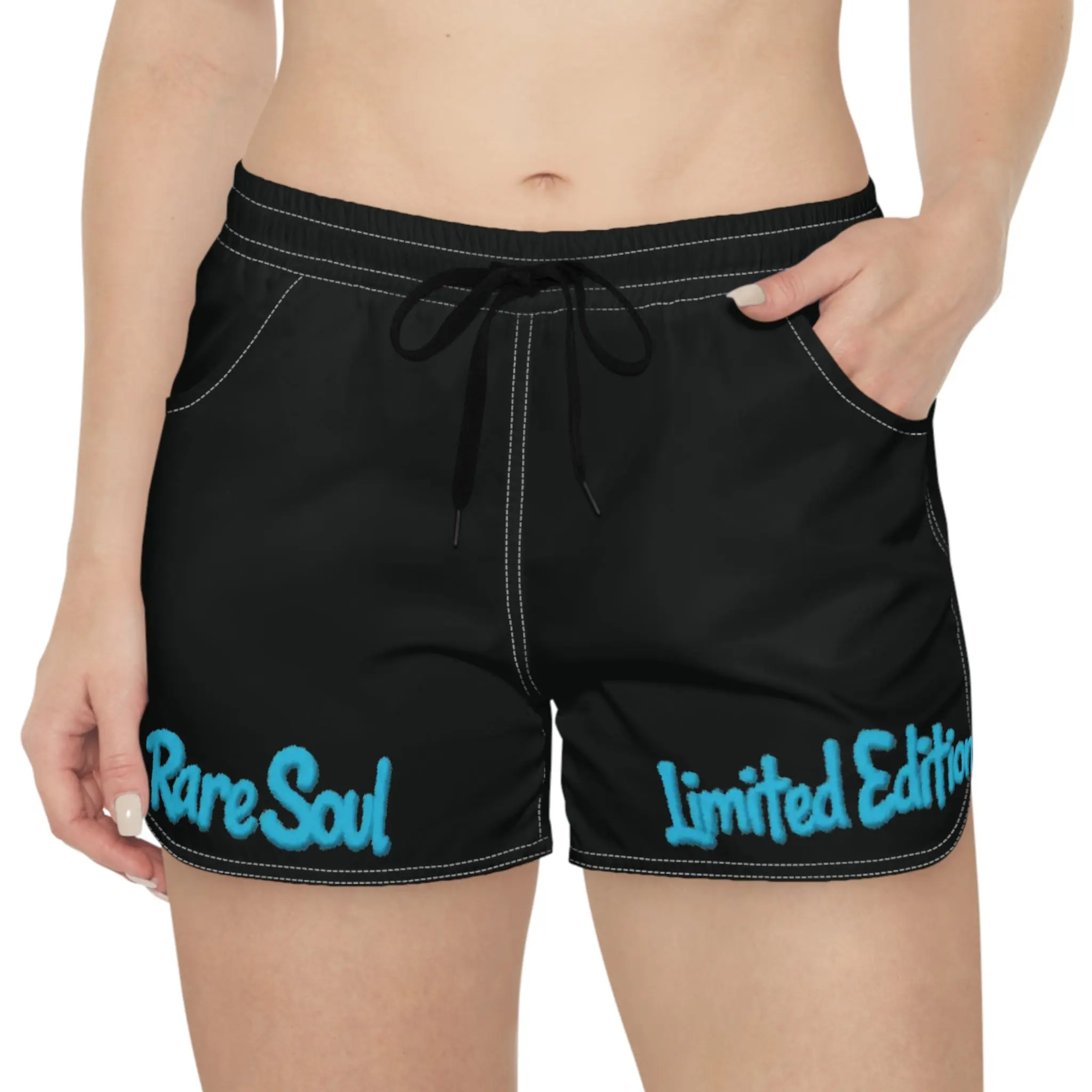Limited Edition "Rare Soul" Women's Casual Shorts — Black Athletic Lounge Shorts