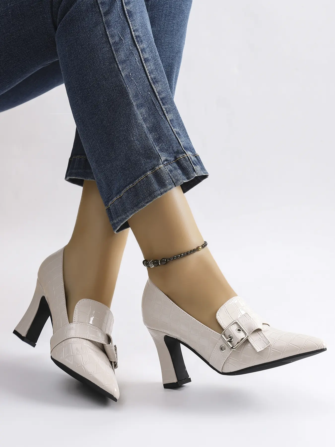 Women's Stiletto Heels Pointed Toe Slip-On High Heels, Business Office Shoes, Artificial Leather, Medium Width, All Seasons, Fashion Shoes, Formal Heels, Elegant Stilettos, Slip On Pumps, Stylish, Classy, Elegant, Dress Pumps Shoes, Elegant Heeled Shoes
