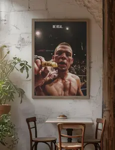 [UNFRAMED POSTER] Nate Diaz UFC Poster | Be Real Quote Wall Art | MMA Fighter Print | Combat Sports Decor | Gym Office Poster