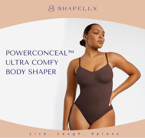 Shapellx Seamless Comfy Body Tummy Control Crotch Hook-and-Eye Closure Design Bodysuit  For Woman Shapewear Womenswear Buy One Get One Free breast Covers