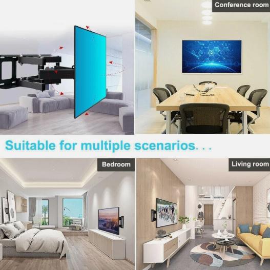 Full Motion HDTV TV Wall Mount Bracket 32 36 37 40 42 47 50 52 55 60 65 70 inch