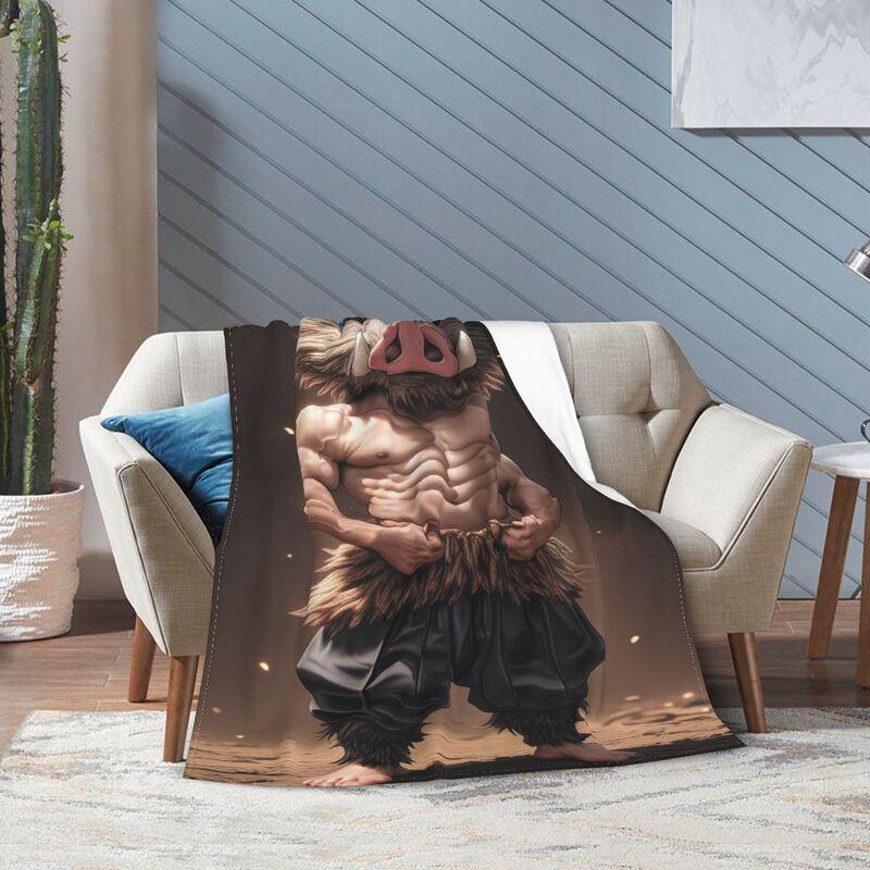 Muscle Piggy Flannel Blanket Super Soft Warm Lightweight All Season Use for Bed Sofa Office Camping Party Decoration Ideal Gift for Family Friends Lovers