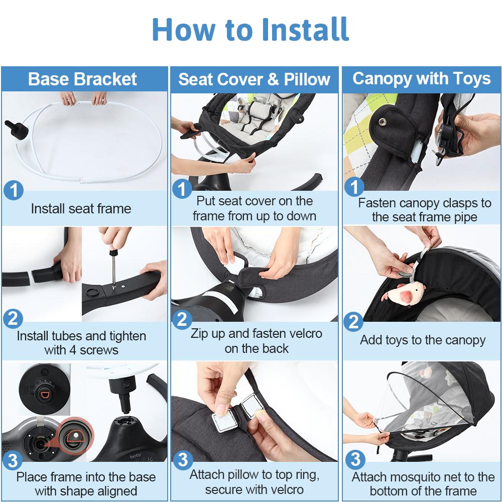 COMOMY Baby Swing for Infants | Hands-Free Baby Soother | 5 Sway Speeds & 10 Songs | Portable Infant Rocker for Newborns 0-6 Months, Electric Bouncer for Babies,Portable Swing for Baby Boy Girl,Remote Control Indoor Baby Rocker,1 Seat Positions, Bluetooth COMOMY Baby Swing for Infants | Hands-Free Baby Soother | 5 Sway Speeds & 10 Songs | Portable Infant Rocker for Newborns 0-6 Months, Electric Bouncer for Babies,Portable Swing for Baby Boy Girl,Remote Control Indoor Baby Rocker,1 Seat Positions, Bluetooth