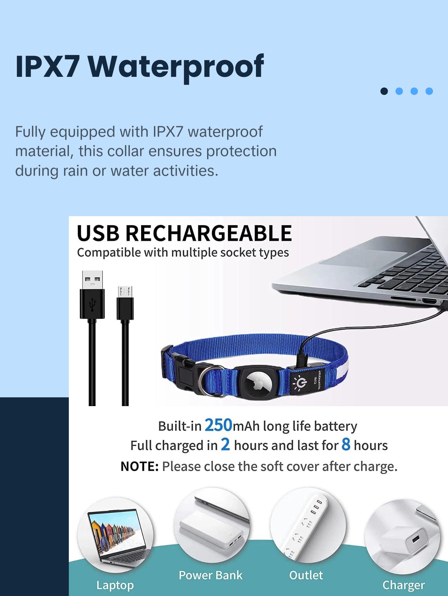 Smart Dog Collars Designed for Apple Air Tag Trackers Smart Dog Collars Designed for Apple Air Tag Trackers