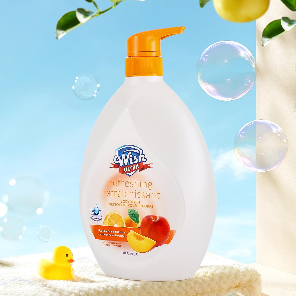 Wish 1000 ML/33.8 Fl Oz Hydrating Body Wash For Men&Women, Long-Lasting Fragrance6 Different Scent, Deep Cleaning, Make The Skin Smoother, For All Skin Types