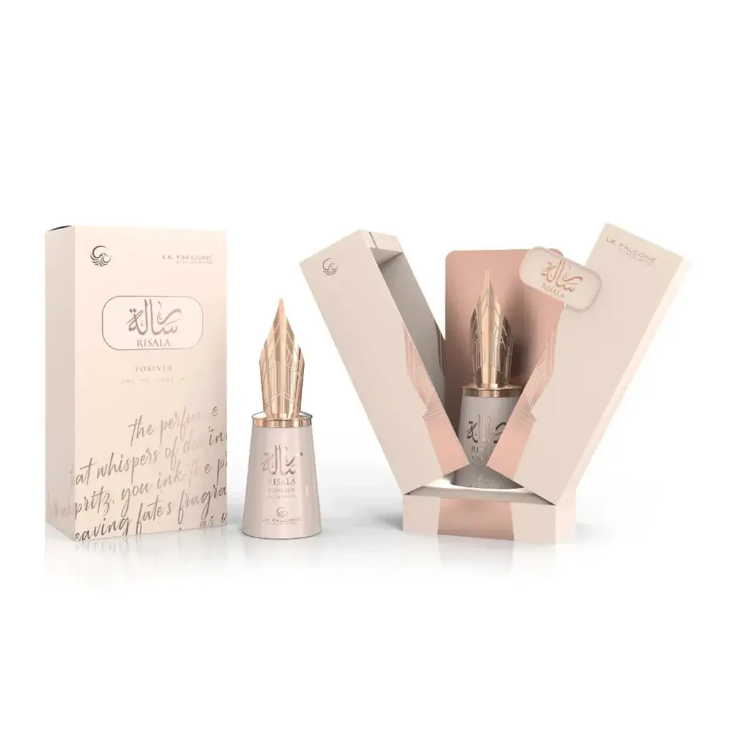 Risala Forever EDP Spray, Long-Lasting Spicy Gourmand Perfume for Women with Notes of Vanilla, Coconut & Musk, 100ml, Dessert, Ginger, Gourmand Fragrance, Long Lasting Perfumes, Vanilla Perfume