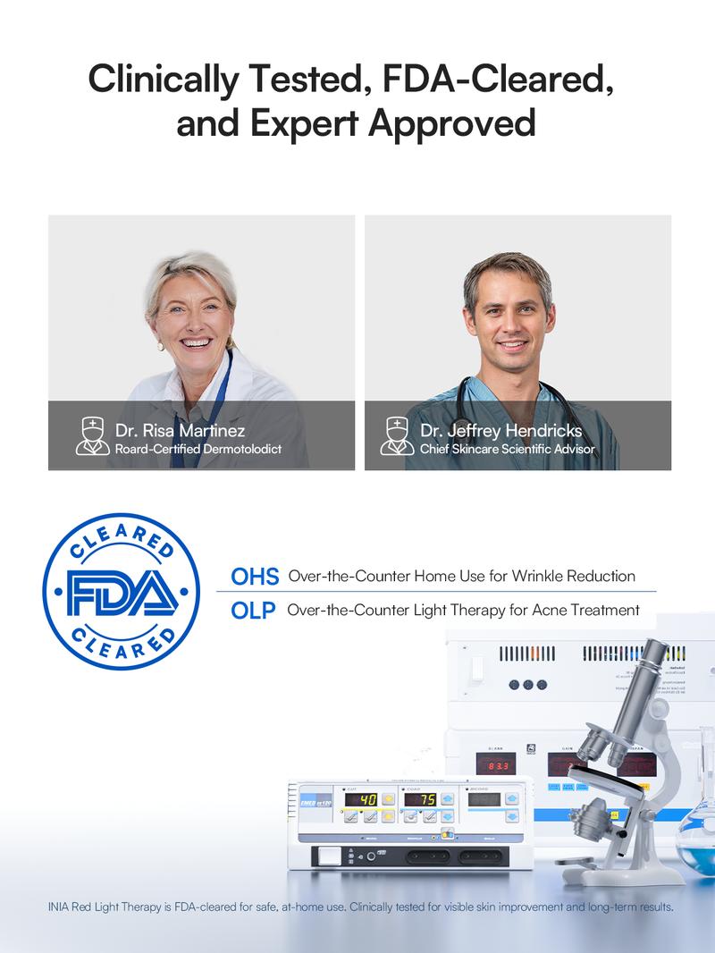 INIA GLOW Neck & Chest Red Light Mask – 850nm NIR LED Mask for Wrinkle & Spot Reduction, Lift & Firm in 4 Weeks, Rechargeable 2600mAh Controller, Clinic-Grade Full Coverage, Best Valentine's Day Gift for Her