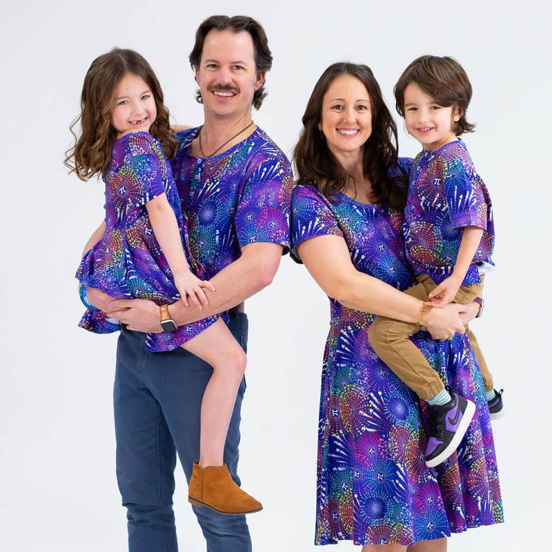 Adult "Pi-rotechnics" Pi Fireworks Super Twirler Dress with Pockets