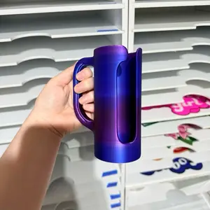 Pretty Grip Drink Holders Multicolored 12oz Skinny Can Holder with Handle Lightweight Adorable for Game Days Concerts Parties Tailgates Stylish Drinkware