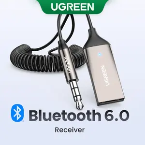 UGREEN Aux to Bluetooth 6.0 Adapter Wireless Receiver for Car Hands-Free with Built-in Microphone AUX 3.5mm Stereo Audio - Dealsforyourdays Auxiliary Cord Grey,TikTokShopBlackFriday,TikTokShopCyberMonday,TikTokShopJumpstartSale
