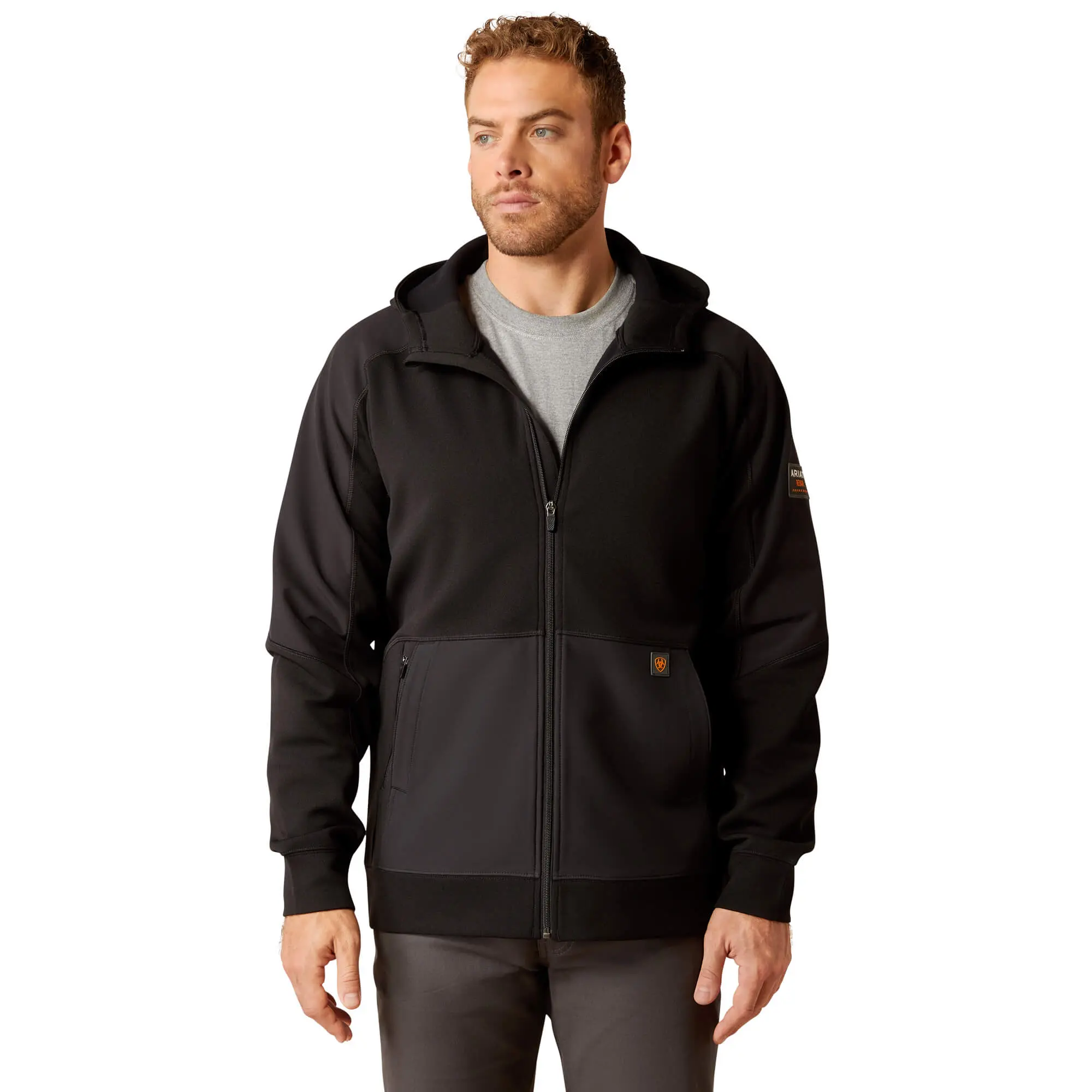 Men's Rebar WorkTek Reinforced Full Zip Hoodie