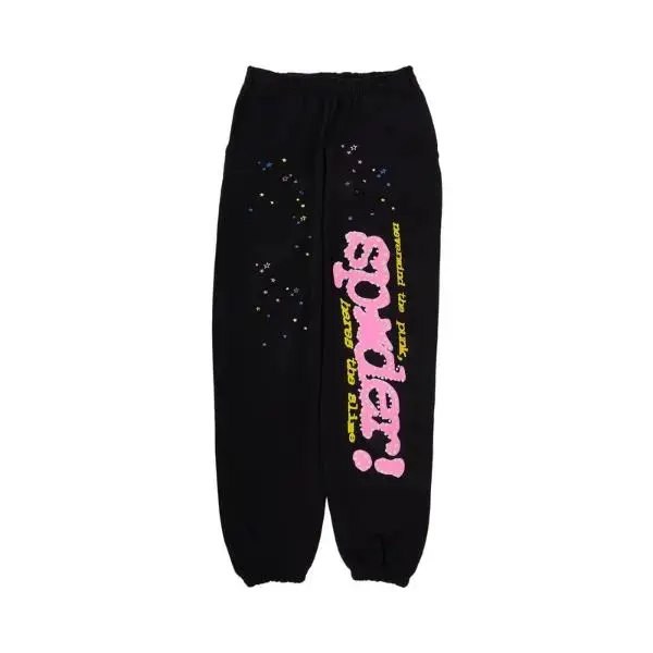 Edgy Black Web Graphic Sweatpants Y2K Punk Aesthetic Joggers for Men Women Tapered Fit with Adjustable Drawstring Waist Side Pockets Comfortable All Seasons Casual Wear