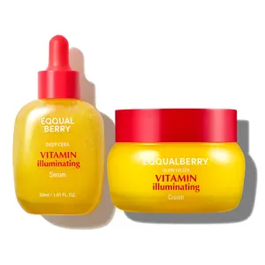 EQQUALBERRY Vitamin C Illuminating Serum with Niacinamide Ceramide & Hyaluronic Acid 30ml Brightening Skin Barrier Hydrating Serum for Daily Use