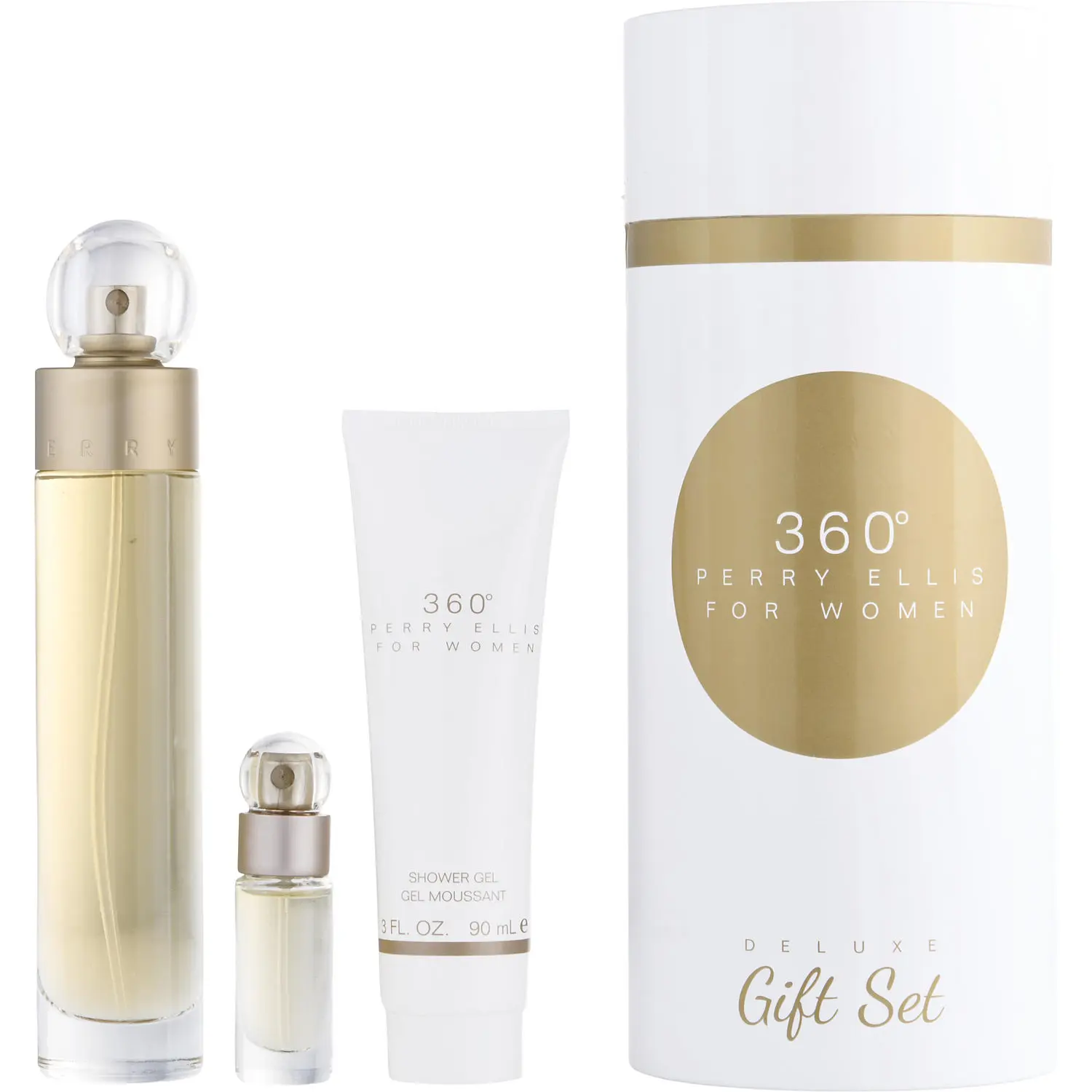 Perry Ellis 360 Set-Edt Spray 3.4 Oz & Shower Gel 3 Oz & Edt Spray 0.25 Oz For Women Perry Ellis 360 Set-Edt Spray 3.4 Oz & Shower Gel 3 Oz & Edt Spray 0.25 Oz For Women