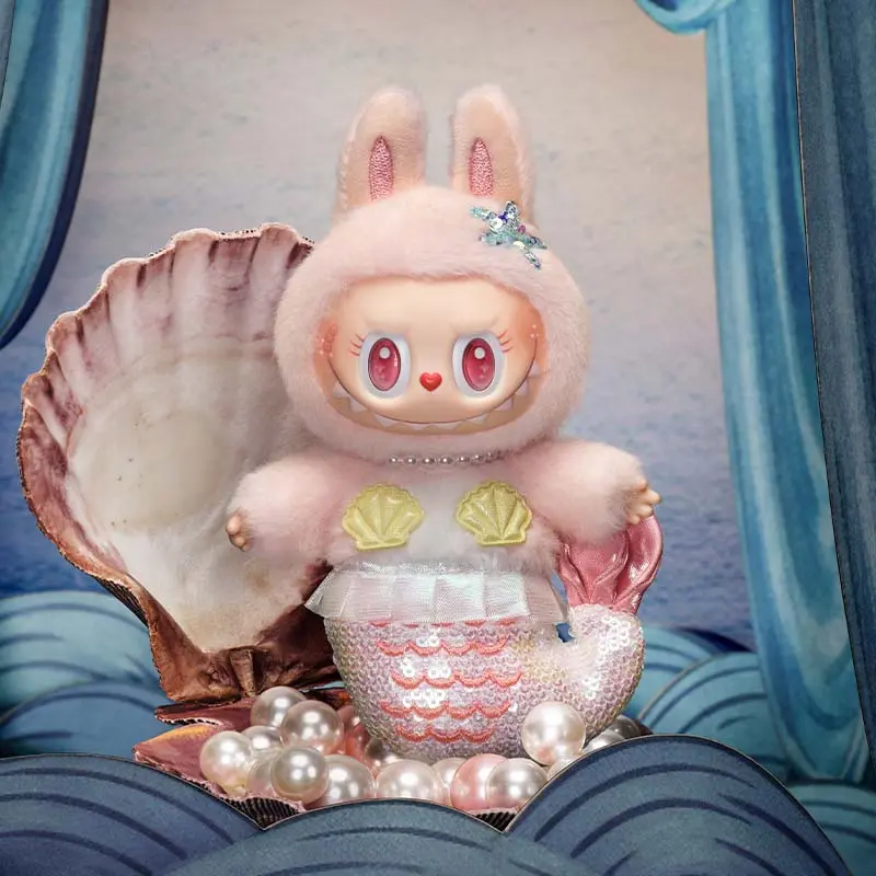 (cat1236) POP MART Mermaid Plush with Vinyl Doll Hang Card