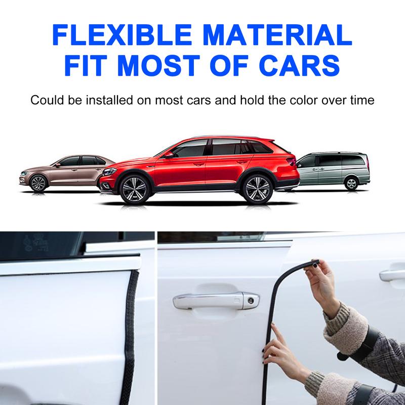 16.4FT Universal U-shaped Car Door Edge Guard,Anti-scratch Bumper Strip,Anti-collision,Full Protection,Double Card Slot Design,Sturdy and Stable,Free Cutting Suits for Sedan,SUV,Truck