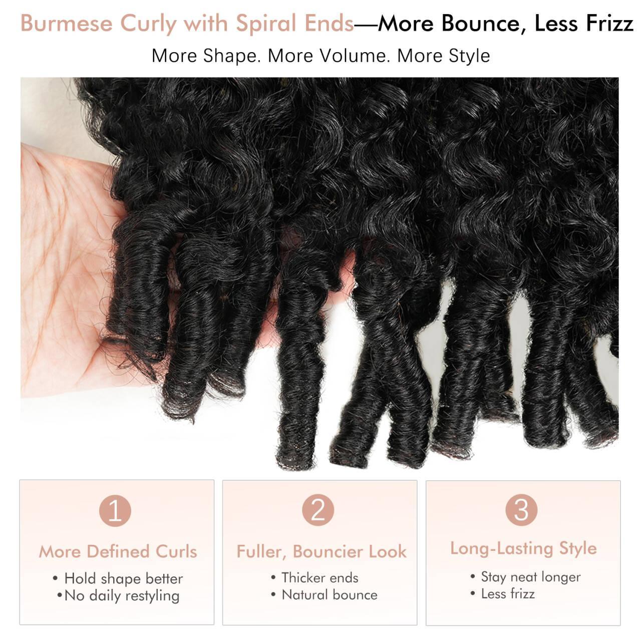 [Glueless] STERLY Burmese Curly Wig Natural Black Deep Wave 200% Density 99J Burgundy 7x6 Glueless Body Wave Wig with Drawstring Burmese Curly One-Step Glueless Wig 100% Human Hair Wig Natural Color Kinky Curly Ready to Wear Wig