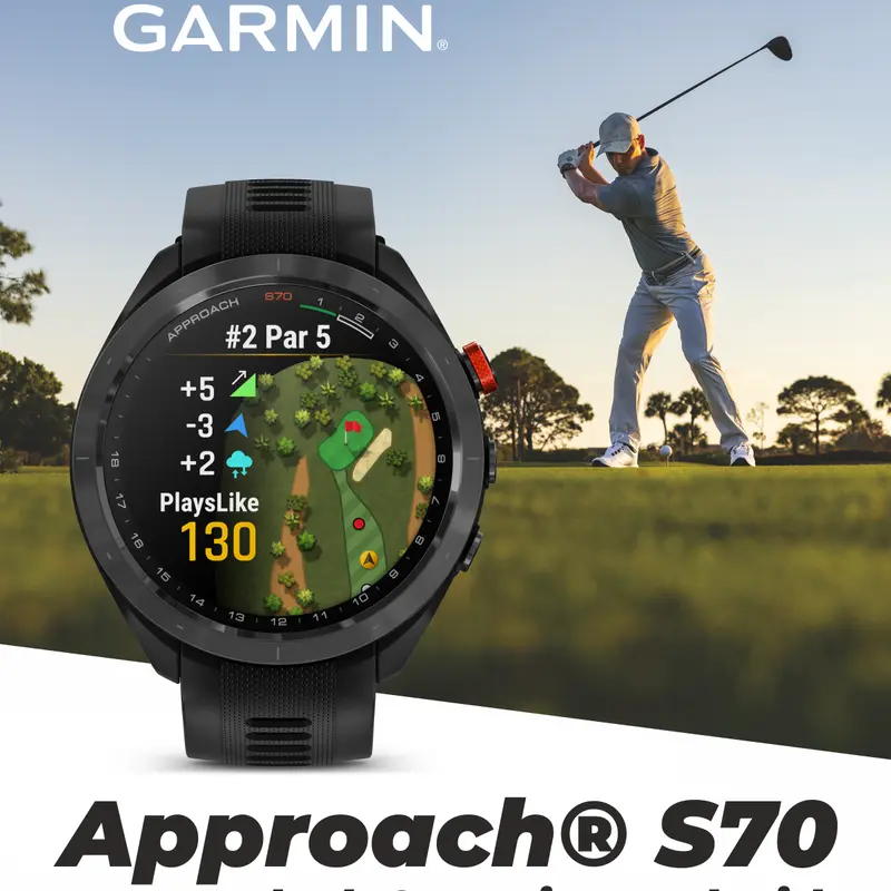 Garmin Approach S70 47mm Premium Round Golf GPS Smart Watch