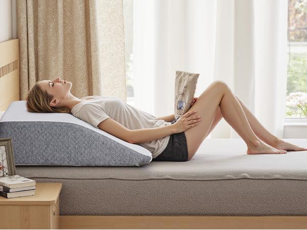 Wedge Pillow, Body Pillow for Sleep Apnea, Neck Pain Relief, Post Surgery, Sleeping Comfort, Acid Reflux, Heartburn, Back Pain Relief and Snoring