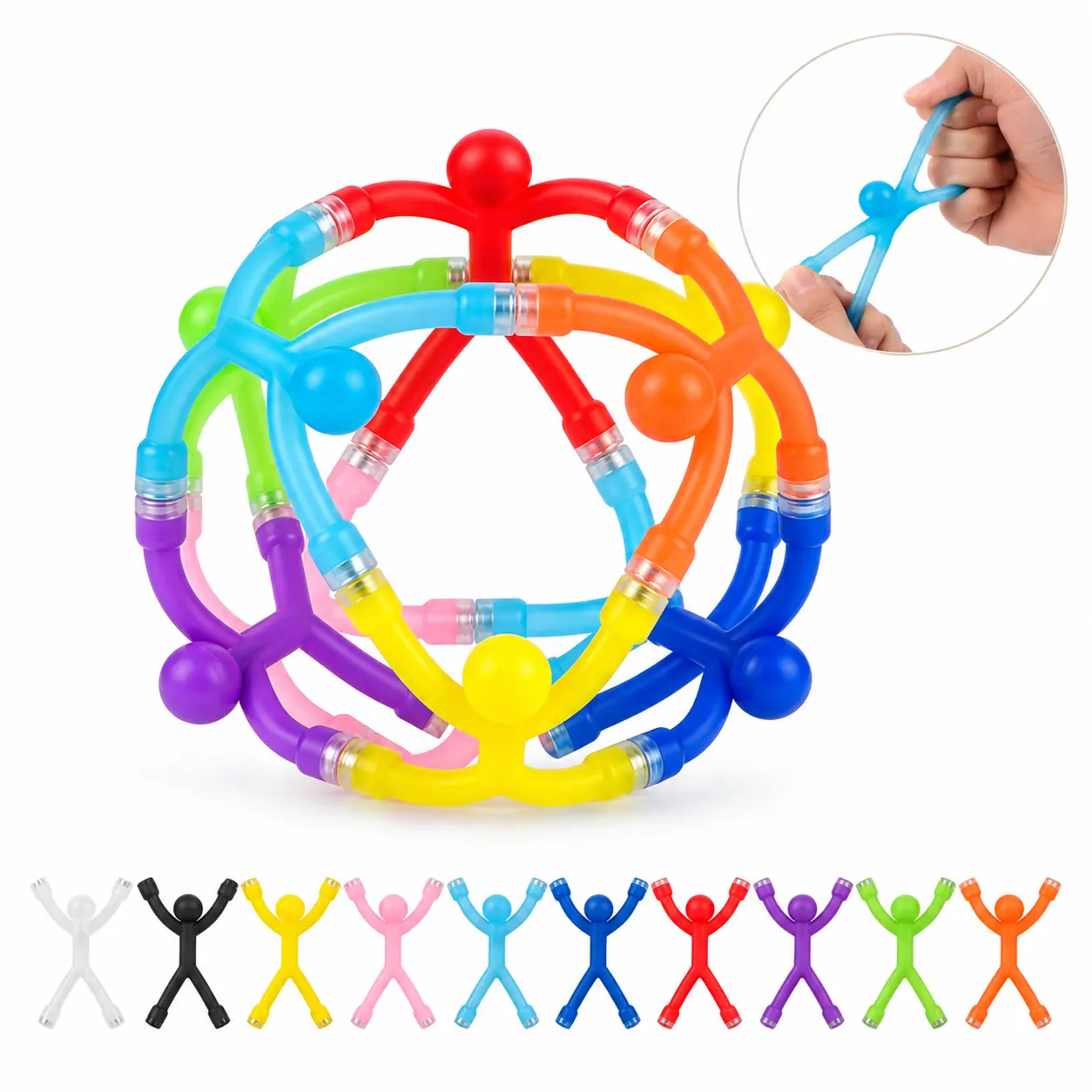 Magnetic Fidget Figures,Flexible Bendable Toy Fridge Magnets,Creative Desk Decor,Interactive Magnetic Gift for Kids Adults