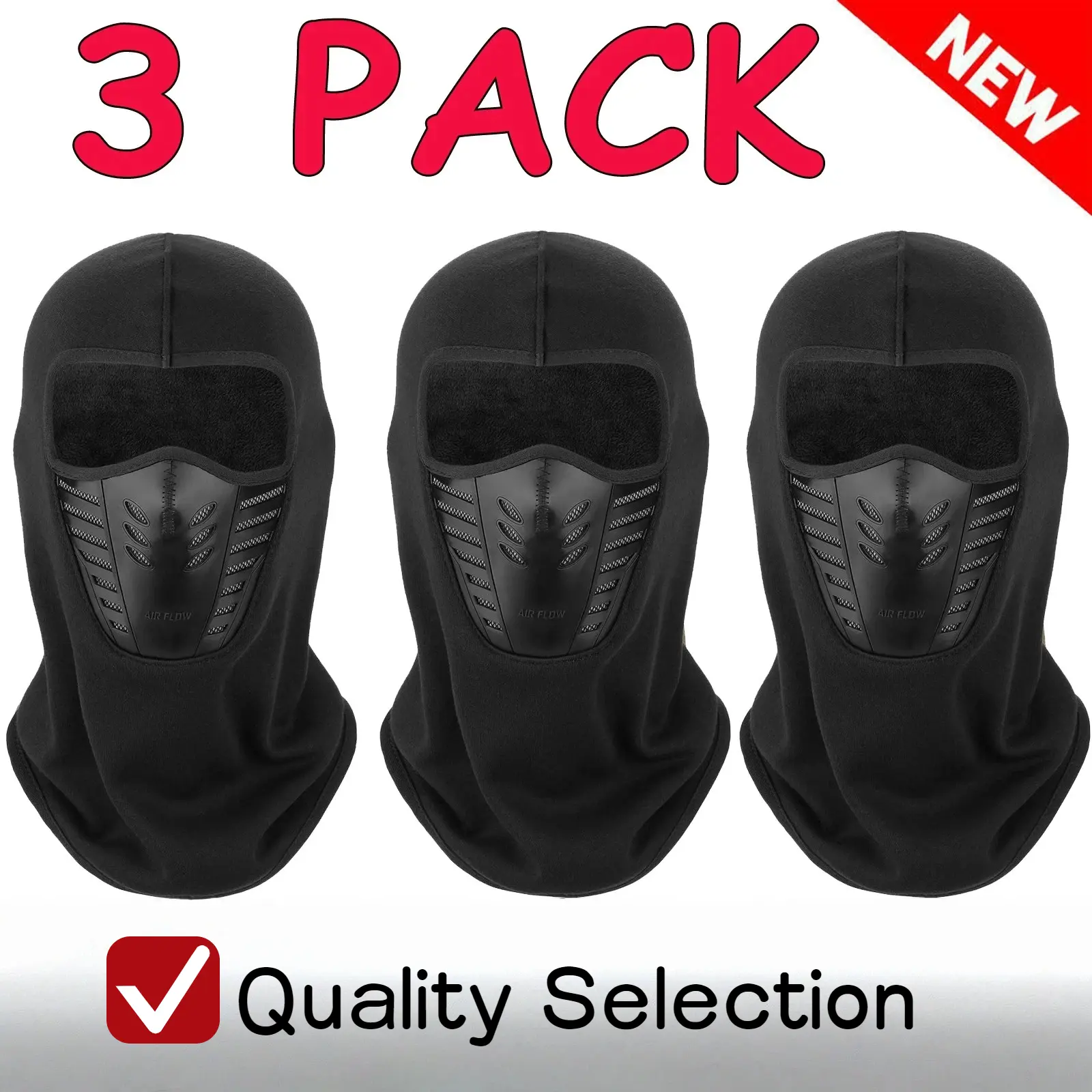 Ski Mask 3 Pack/1 Pack Balaclava Full Face Mask Windproof Ski Masks Hat Tactical Hood Motorcycle Neck Warmer Hood