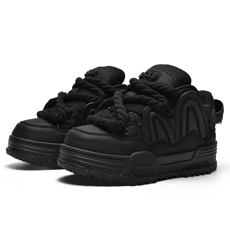 Q-AND Casual Sports Skateboard Shoes, 5 Color Matching, Casual Sports Shoes, Thick-soled Skateboard Shoes, Low-top, Thick Straps, Shock Absorption, Breathable Upper. Suitable For Outdoor Travel, Teenagers, Outdoor Sports Enthusiasts, Fashion Gurus