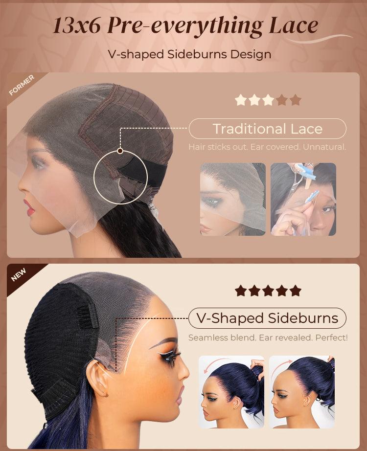 Arabella 13x6 Three-Go Midnight Blue Glueless Loose Body Wave Wig With Drawstring 100% Human Hair Ear to Ear Parting-Max Pre-everything Frontal Lace Wigs SpringStatements