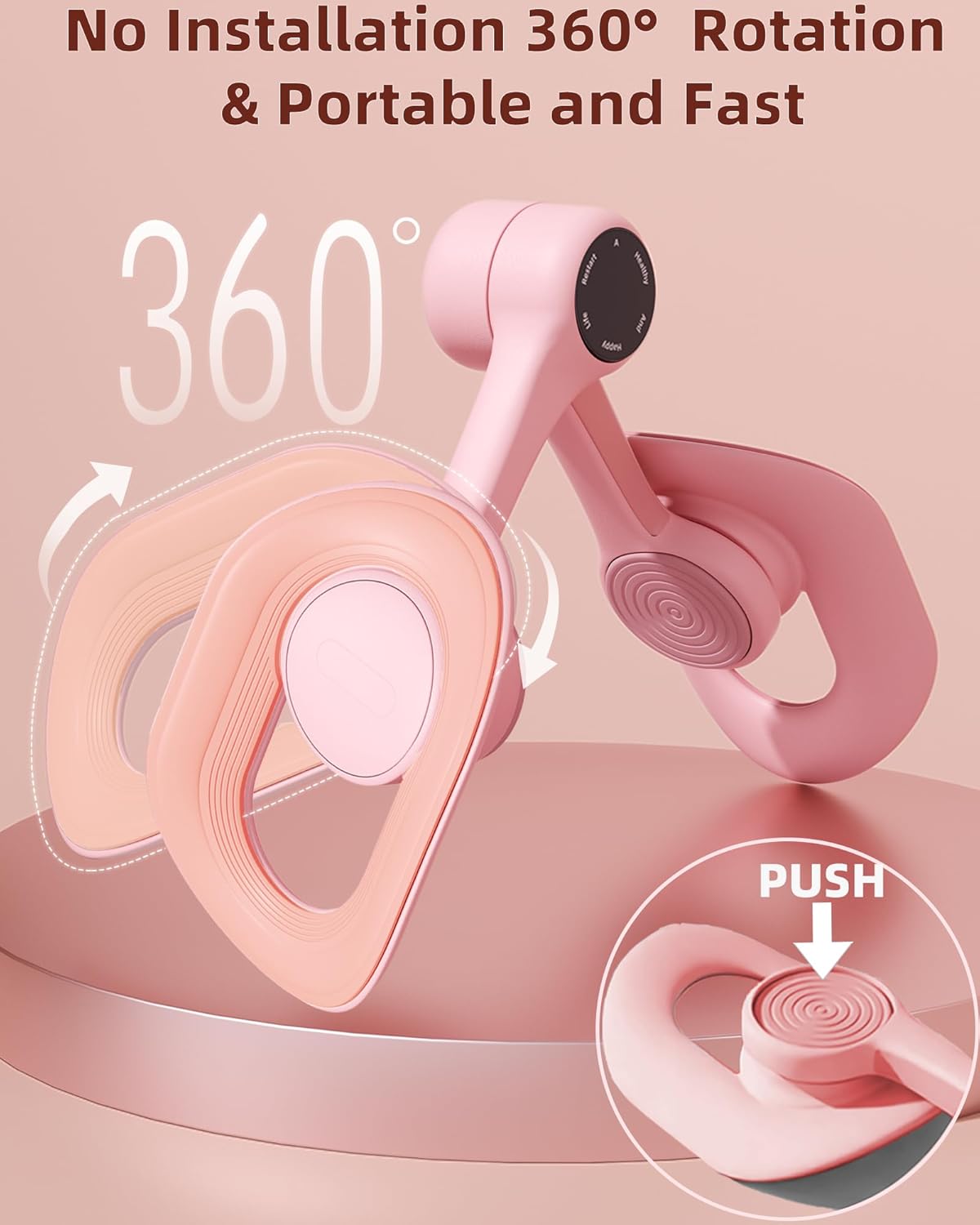 Thigh Exerciser,Home Gym Strength Training Equipment for Leg & Hip & Arm Muscles,Portable Home Fitness Equipment for Daily Workouts,Resistance Trainer for Leg, Hip & Arm Toning