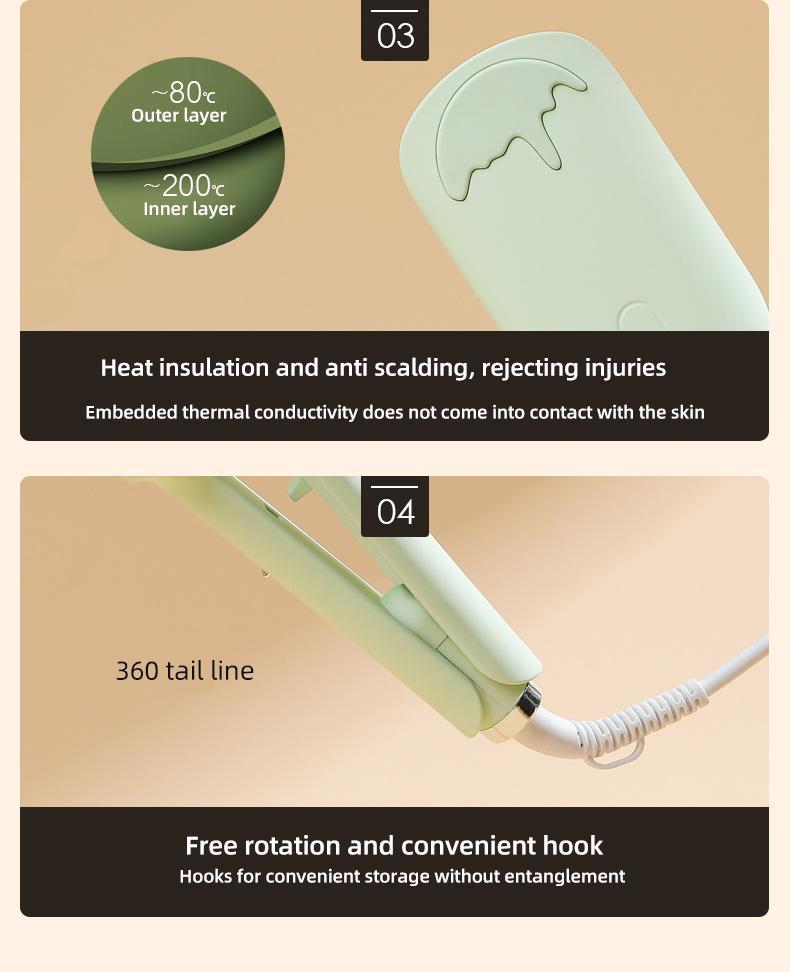 PretiHom beach wave crimper hair stick fluffy big wave ripple without hurting hair lazy perm 32mm splint Comfort Curling Irons