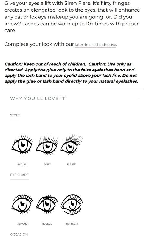 House of Lashes Siren Flare Flared False Lashes - Natural Volume - Fluttery Cat Eye - Clear Band - Reusable - 100% Cruelty-Free