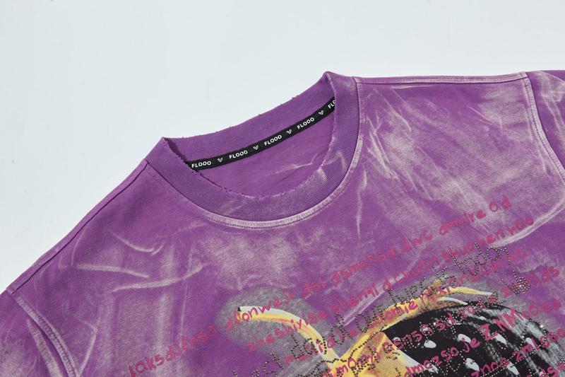 Women's Oversized Cotton Crewneck Sweatshirt - Casual Summer T-Shirt with Oversized Fit & Crystal Heart Design