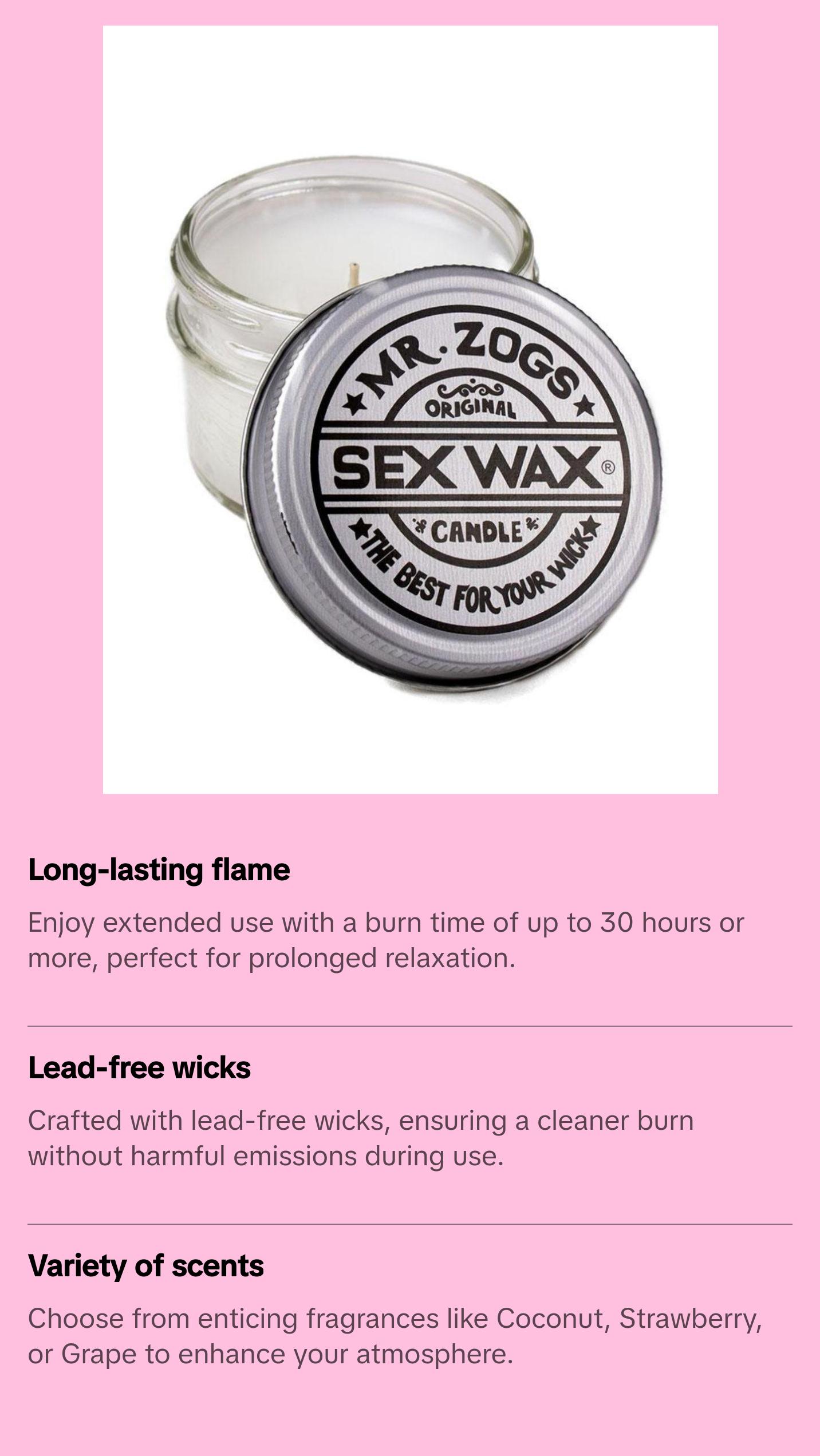 Sex Wax Candles - Coconut