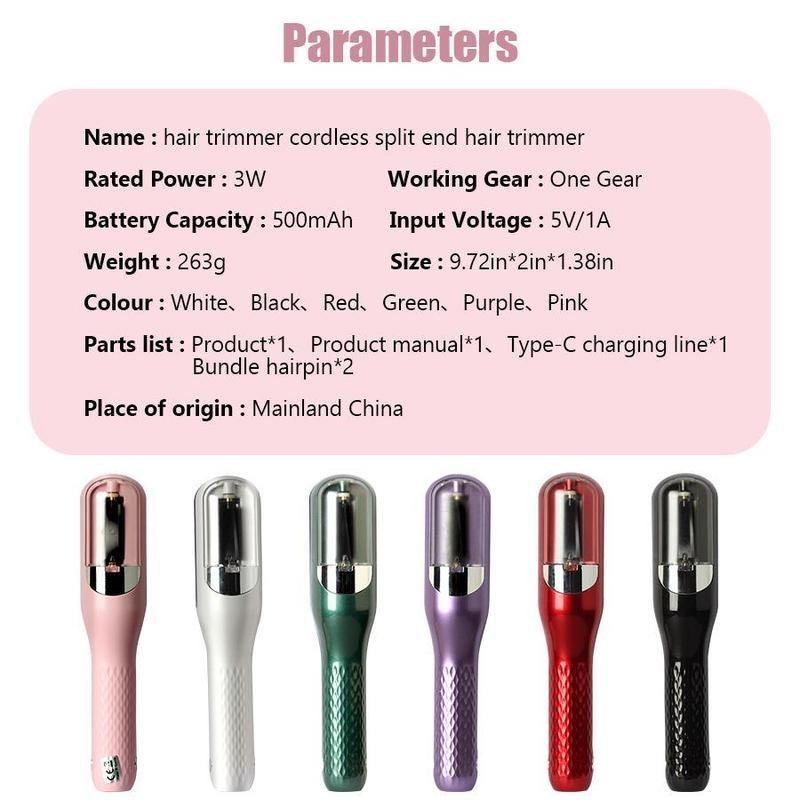 Automatic Electric Hair Clipper, Christmas Gifts Fall Gifts, Multifunctional Type-c Rechargeable Hair Split End Clipper,  Split End Trimmer,  Portable Wireless Hair Trimmer, Hair Care Tool for Gift