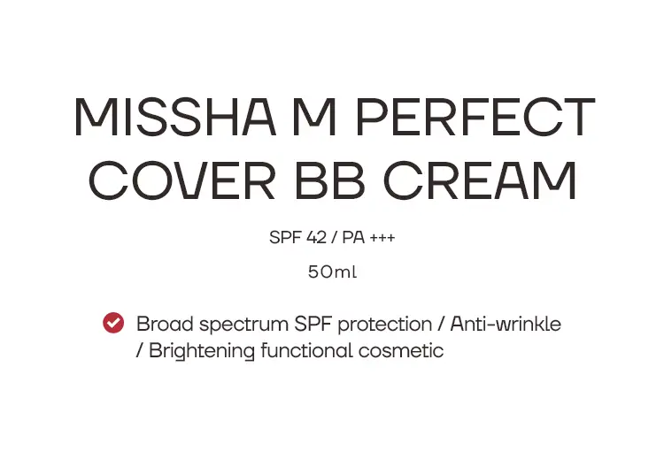 [MISSHA Official] M Perfect Cover BB Cream SPF 42 PA+++(50ml)