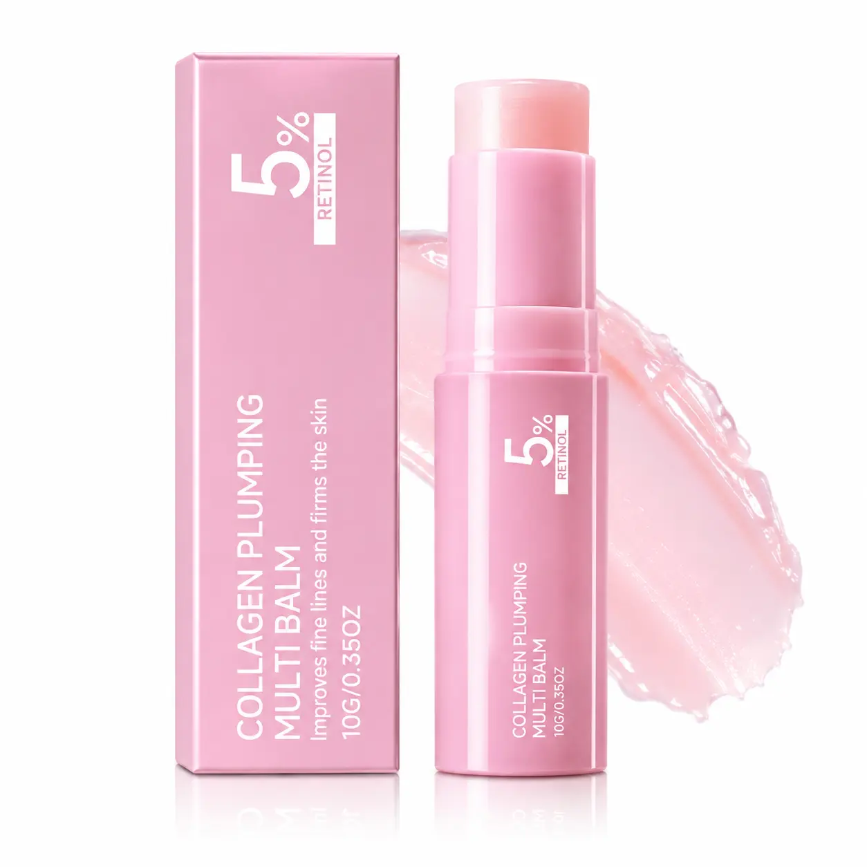 PDRN Pink Collagen Volume Multi Balm I All In One Volufiline, PDRN,NADStick for Youthful-Looking, Helping LookofFine Lines, Firming Care, Anti-Aging Care IForUnder-Eyes, Neck, Forehead, Smile Lines,LipCare I Korean Skincare
