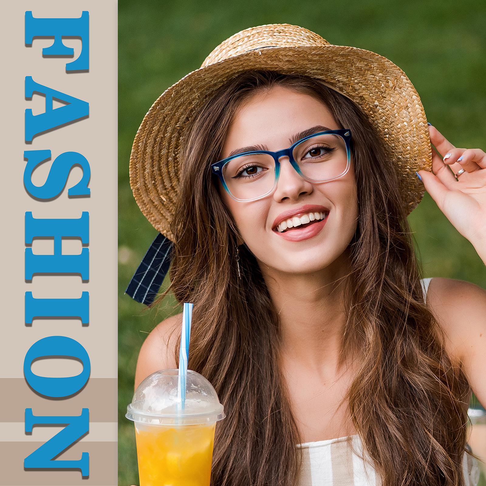 5-Pack Fashionable Blue Light Blocking Reading Glasses, Unisex Featuring lightweight rectangular frames in solid gradient colors with spring hinges Premium blue light blocking lenses effectively relieve eye strain Ideal for reading and computer work 5-Pack Fashionable Blue Light Blocking Reading Glasses, Unisex Featuring lightweight rectangular frames in solid gradient colors with spring hinges Premium blue light blocking lenses effectively relieve eye strain Ideal for reading and computer work