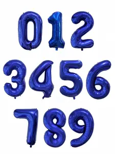 40" Navy Blue Number Balloon – Oversized Helium Foil Balloon, Blue Birthday, Graduation & Anniversary Party Decorations