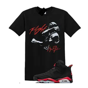 Shirt Matching AJ 6 Infrared Salesman 2026 Match Sneaker, Infrared 6 Shirt, Infrared 6 Black Outfit, Fashion Clothes, Classic Fit Casual Short Sleeve Tee