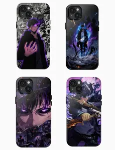 Sung Jinwoo Solo Leveling Anime Phone Case for iPhone 11, 12, 13, 14, 15, 16, 17 & Samsung S22 S23 S24 S25  E19