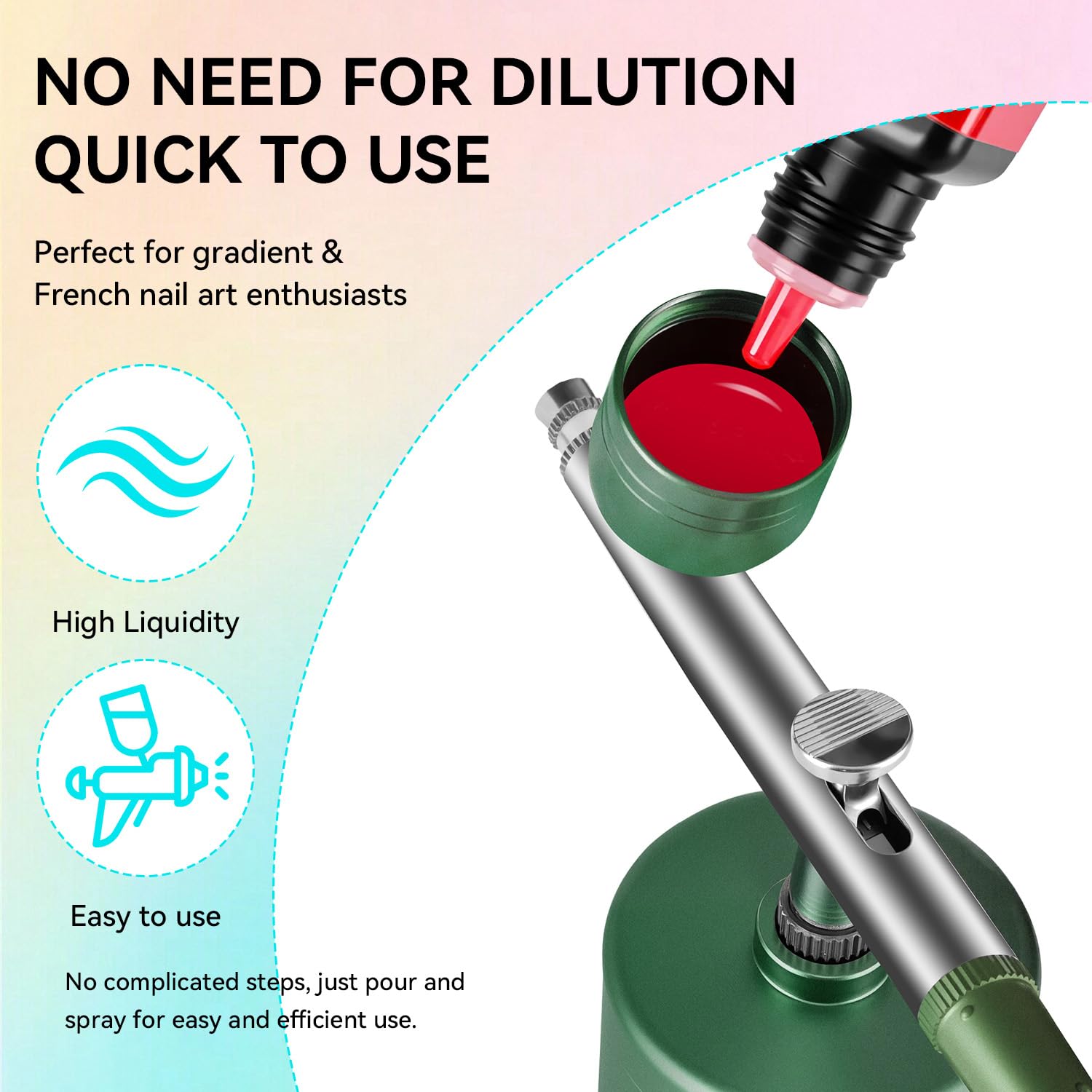 JODSONE 32 Colors Airbrush Gel Nail Polish - No Dilution, Full Coverage & High Saturation, Perfect for Home Salon | Christmas Gift