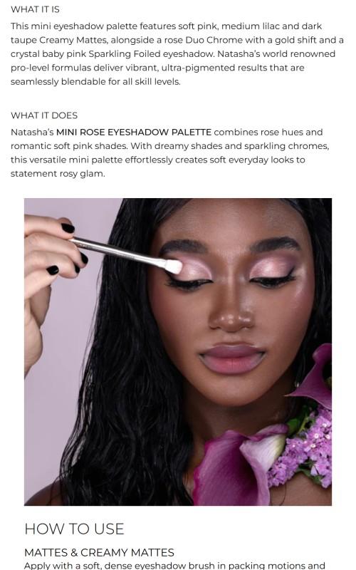 Natasha Denona Mini Rose Eyeshadow Palette - Multicolor, 50ml, Suitable for Various Eye Looks Cosmetic Makeup