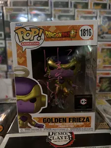 Golden Frieza Funko Pop #1816 Signed By: Ryusei Nakao, Daman Mills JSA