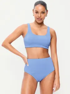 Old Navy Women's Ribbed Scoop-Neck Swim Top
