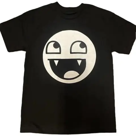 [100% Cotton] Epic Face Vampire T Shirt Y2K Goth Emo Scene Tapout Affliction  Golf Gift T-Shirt For Men and Women