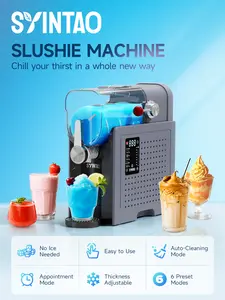 Best Gift for Home & Pool Party! Syintao Slushie Machine | Perfect Gift Idea | No Ice Needed | Easy Clean | 7 Presets | Frozen Drink Maker for Party