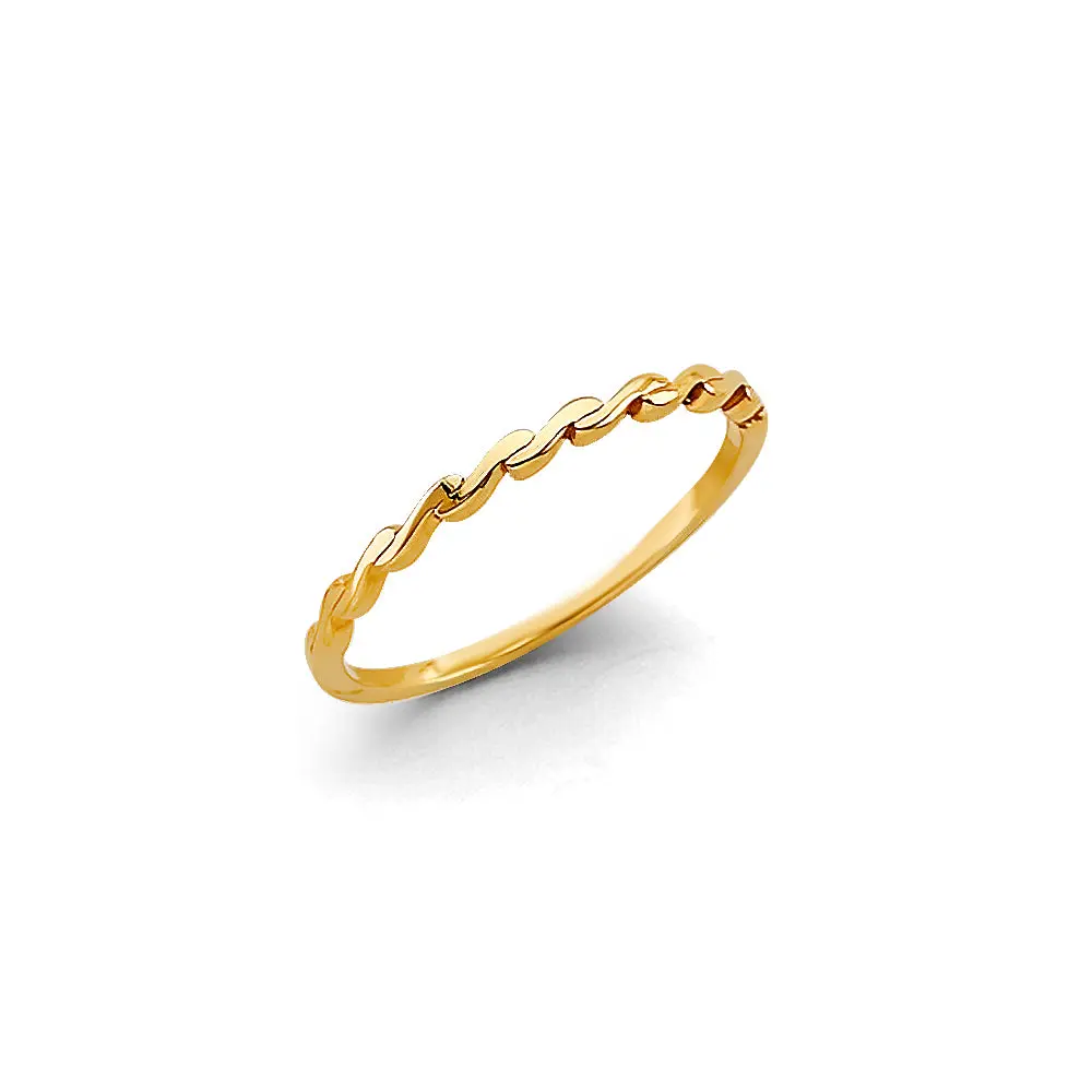 14k gold wavy stackable thumb ring (3141) 14k gold wavy stackable thumb ring (3141)